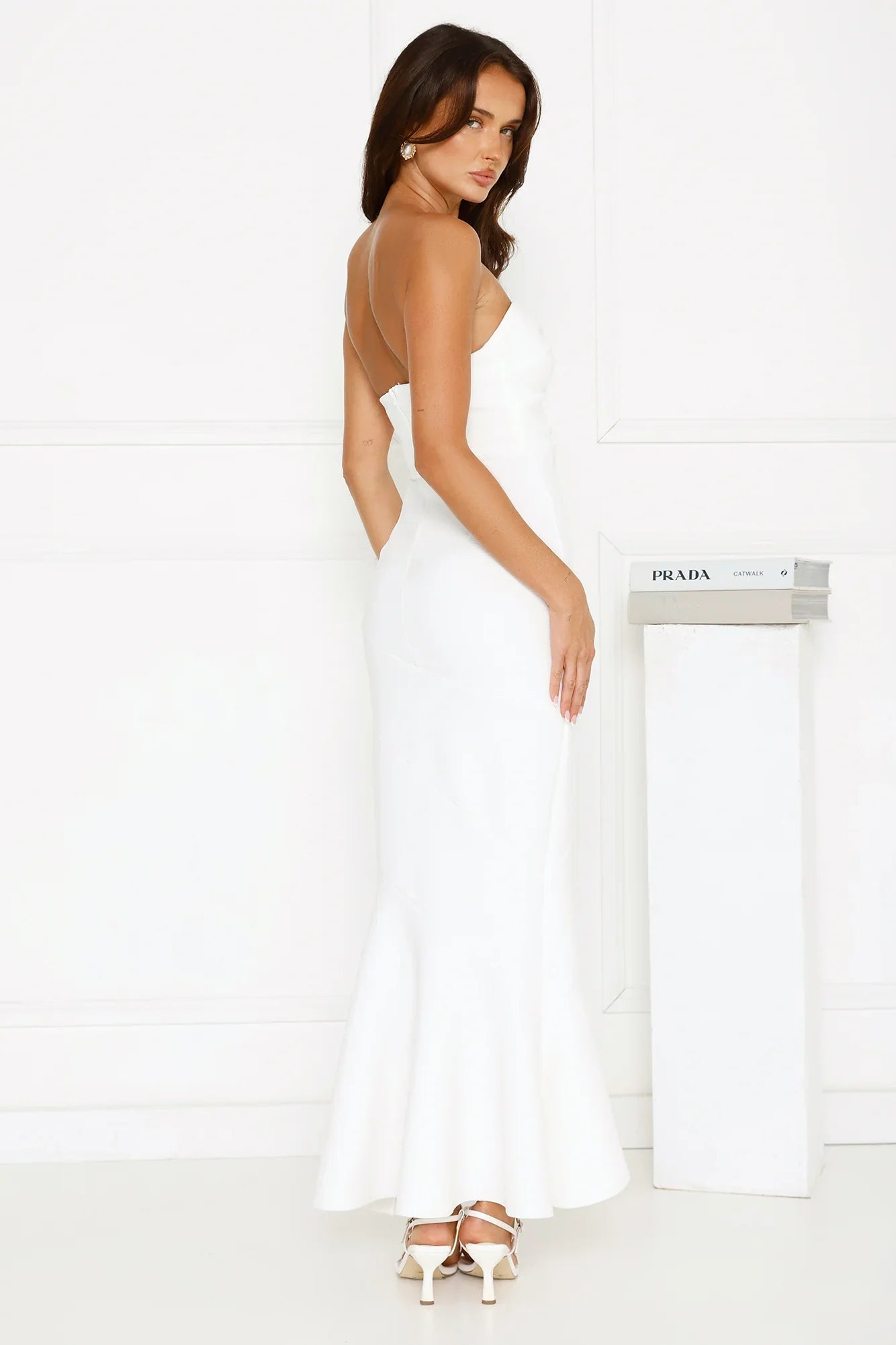 Luxe Reverie Strapless Maxi Dress Pink