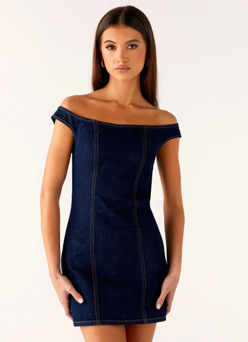 Bonnie Denim Mini Dress - Indigo