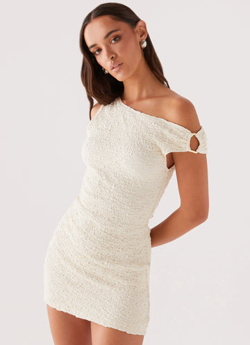 Farah Off Shoulder Mini Dress - White